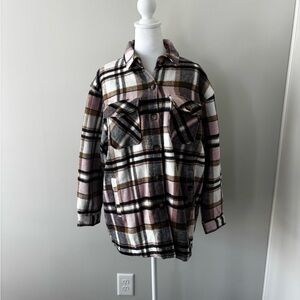 Plaid Utility Jacket for Women